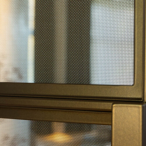 Stalen ‘Mondriaan’ deur met Glairon glas